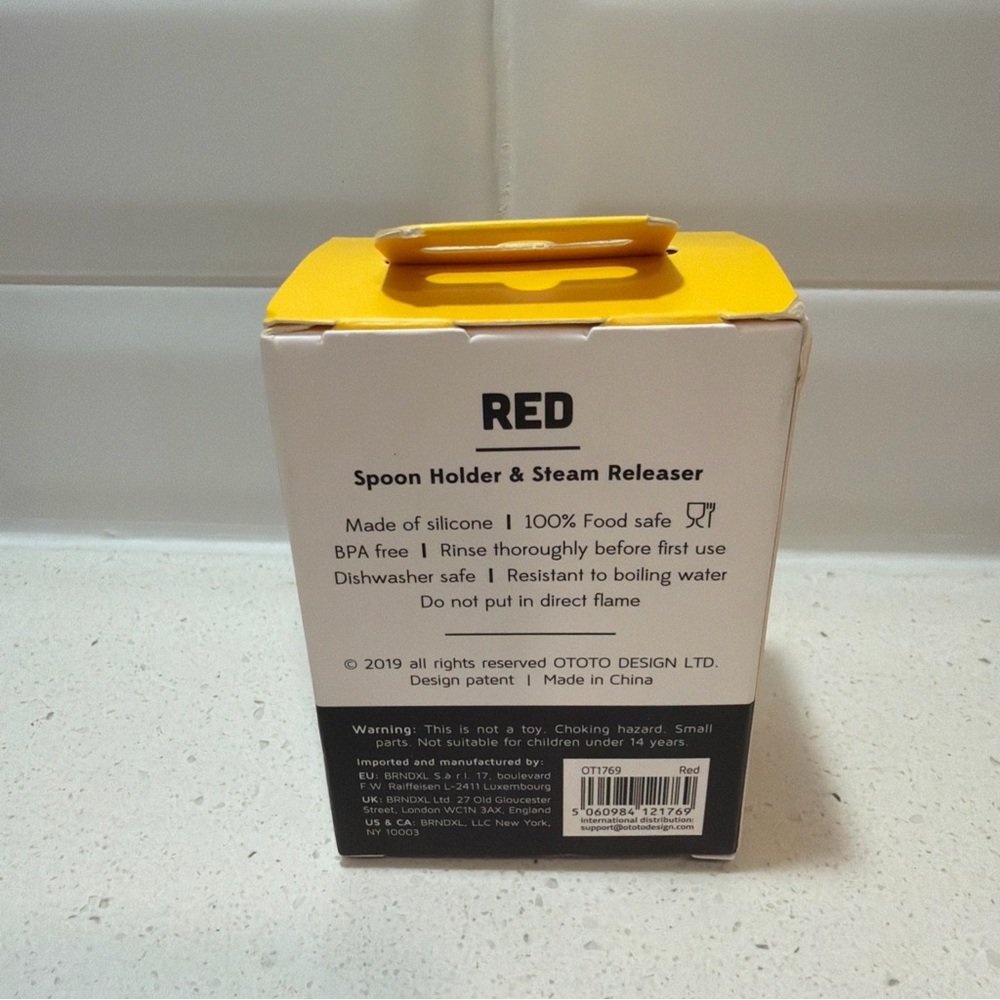 OTOTO Red the Crab Silicone Spoon Holder / Steam Releaser Kitchen Gadget - NEW - Picture 4 of 5
